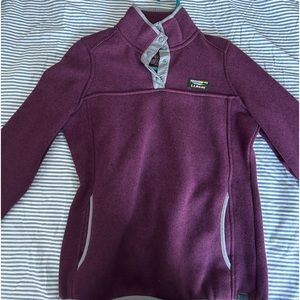 L..L. Bean Women’s fleece pullover in purple